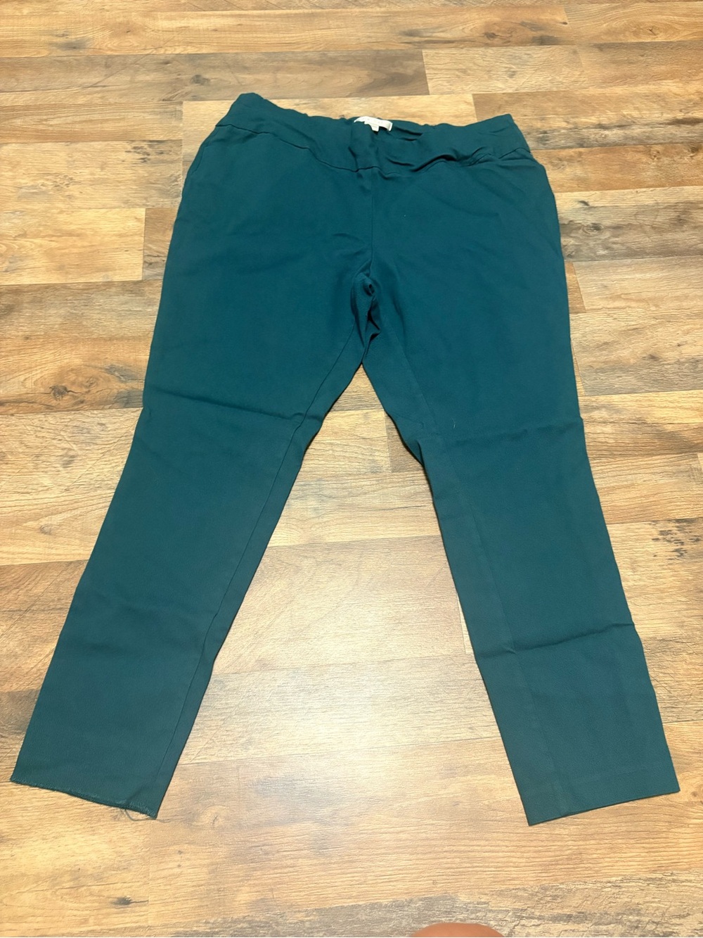 Copper & Ella Size 18 Teal Green Stretch Ankle Pants Pull On Skinny Trousers